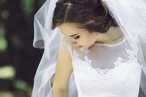 woman with perfect wedding dress